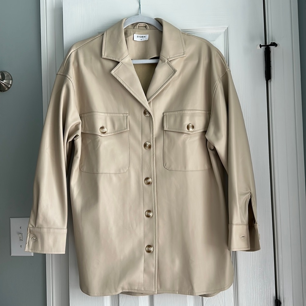 Storia (boutique brand) vegan leather shirt/jacket